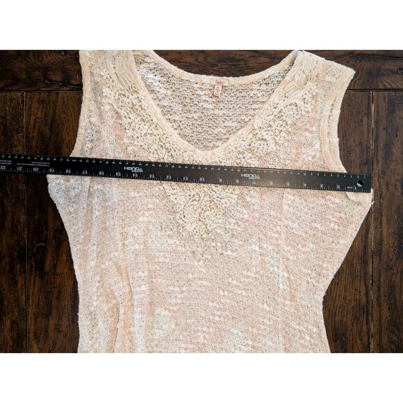 Reba Dress Women XL Boho Floral Crochet Knit Dress Flared Hem Lined - Picture 8 of 10